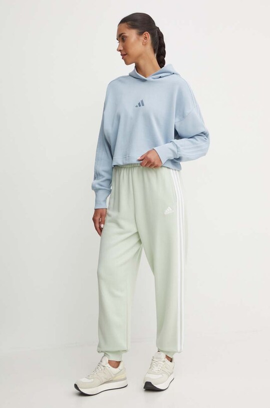 Bavlnená mikina adidas All SZN IY6847 modrá AW24