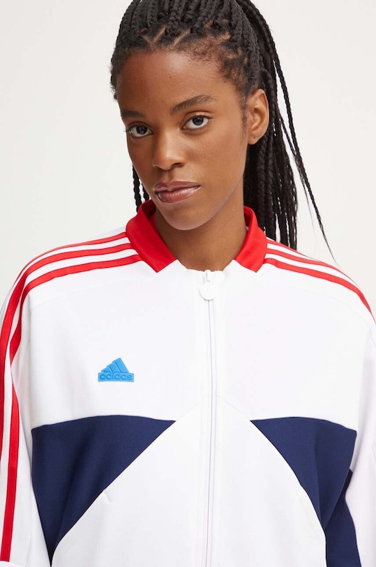 Μπλούζα adidas Tiro χωρίς κουκούλα λευκό IZ2052