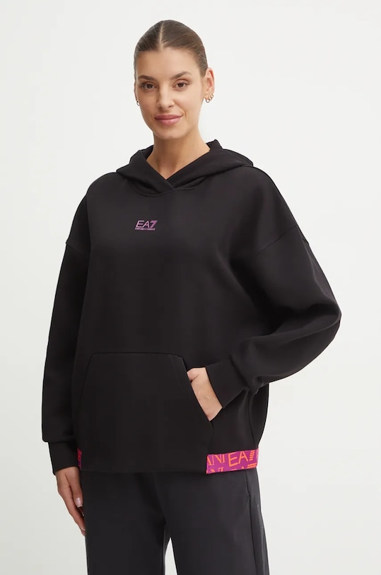 Dukserica EA7 Emporio Armani s kapuljačom crna TJUXZ.6DTM19.1200