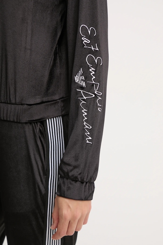 Велюрова кофта EA7 Emporio Armani TJZDZ.6DTM28.1200 чорний