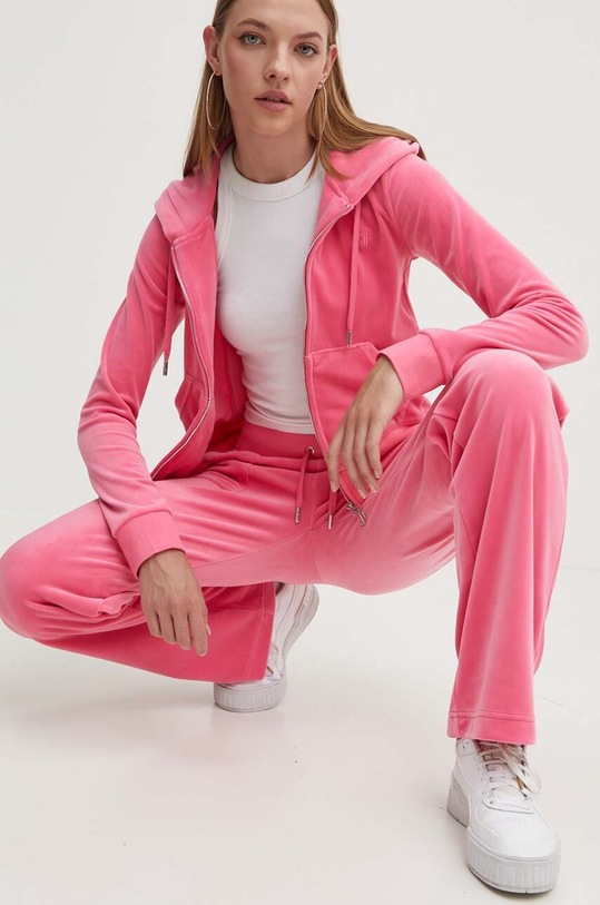 Велюрова кофта Juicy Couture рожевий JCAP176.679