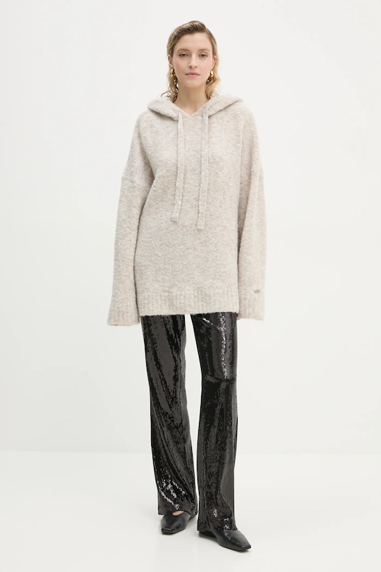 Résumé sweter z domieszką wełny CharlieRS 222221205 beżowy AW24