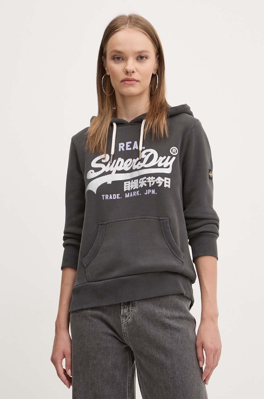 Superdry bluza z kapturem czarny W2012148A.AFB