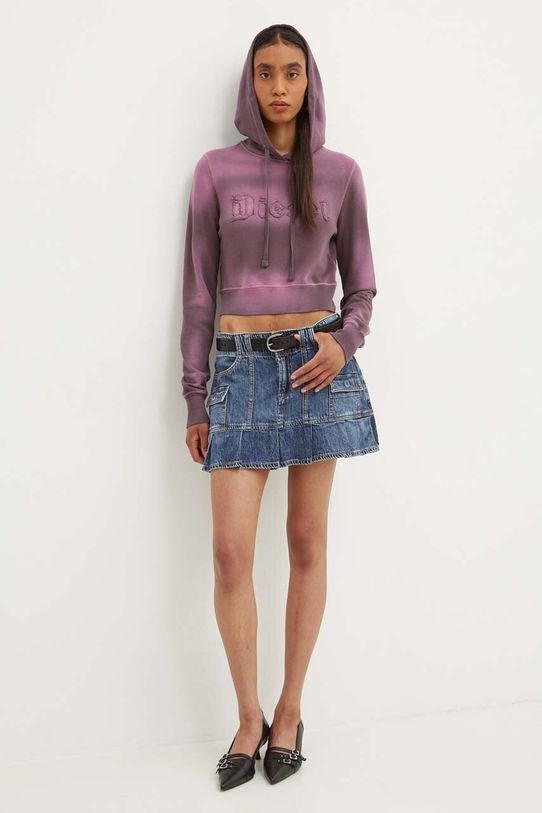 Diesel hanorac de bumbac F-SLIMMY-HOOD-P1 A14184.0IPAP violet AW24