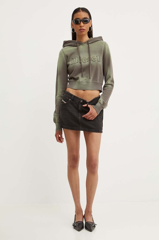 Diesel hanorac de bumbac F-SLIMMY-HOOD-P1 A14184.0IPAP verde AW24