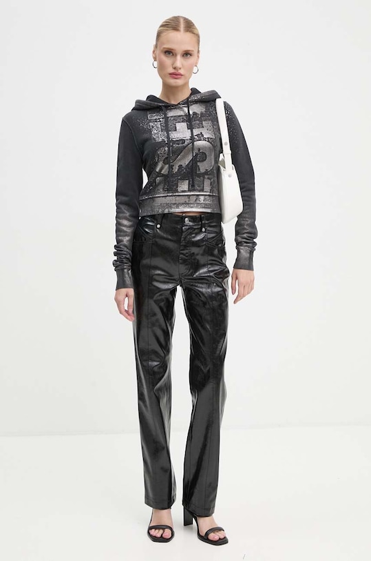 Diesel bluza bawełniana F-SLIMMY-HOOD-P6 A14969.0AJEA szary AW24