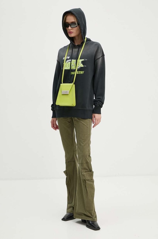 Βαμβακερή μπλούζα Diesel F-BUXT-HOOD-P2 A15386.0PHAQ γκρί AW24