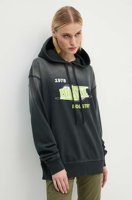Diesel bluza bawełniana F-BUXT-HOOD-P2 nadruk czarny A15386.0PHAQ