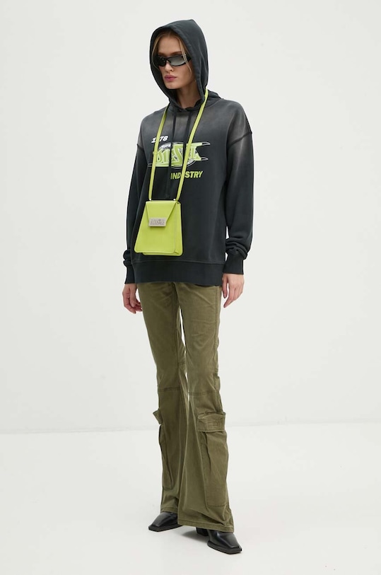 Bavlnená mikina Diesel F-BUXT-HOOD-P2 A15386.0PHAQ čierna AW24