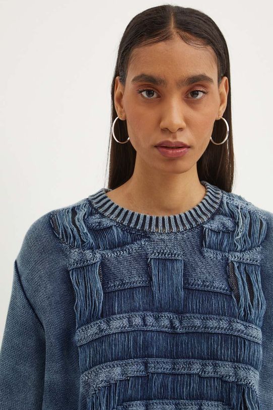 Diesel maglione in cotone M-ROTTA A15589.0AJCZ blu