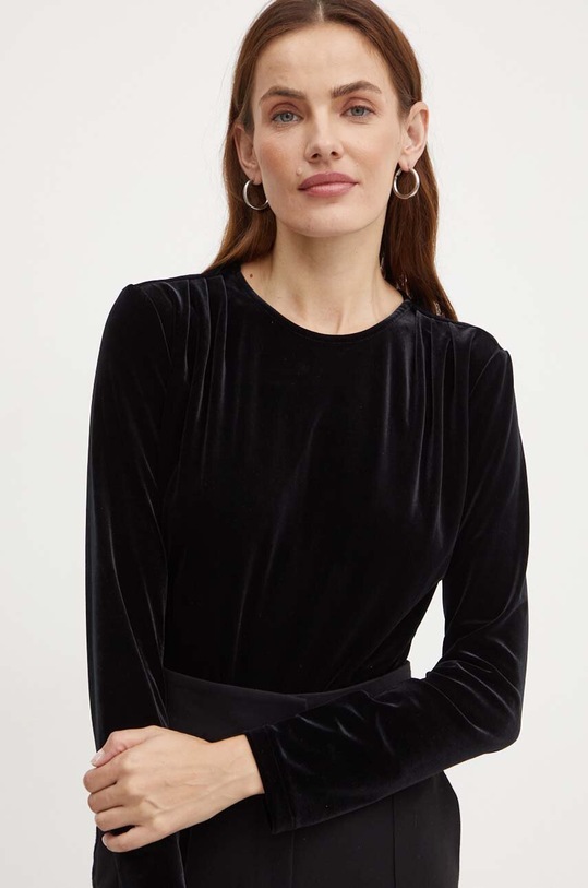 Armani Exchange body welurowe regular czarny 6DYMBD.YJ9WZ