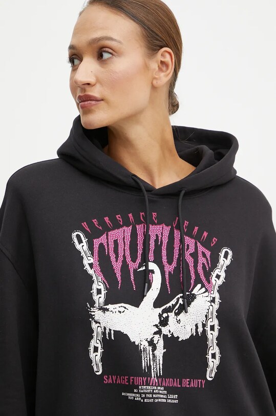 Bavlněná mikina Versace Jeans Couture 77HAIG01.CF01G černá