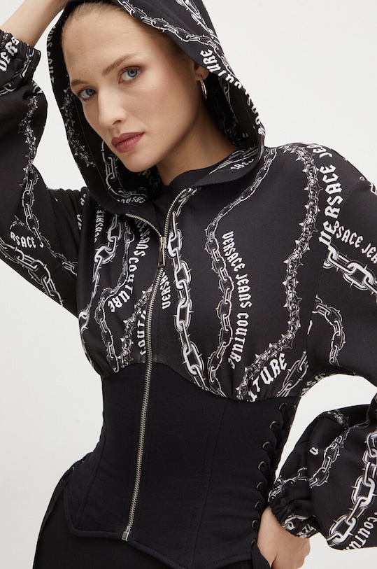 Bavlnená mikina Versace Jeans Couture bavlna čierna 77HAI3A4.FS159