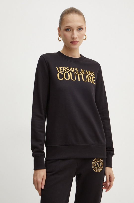 Bavlnená mikina Versace Jeans Couture bavlna čierna 77HAIT06.CF01T