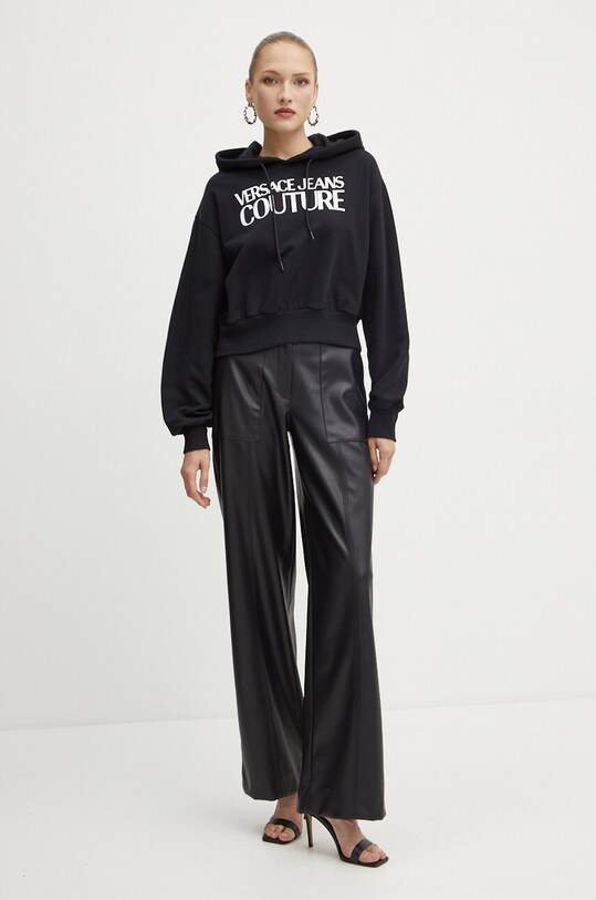 Versace Jeans Couture hanorac de bumbac 77HAIE08.CF00E negru AW24