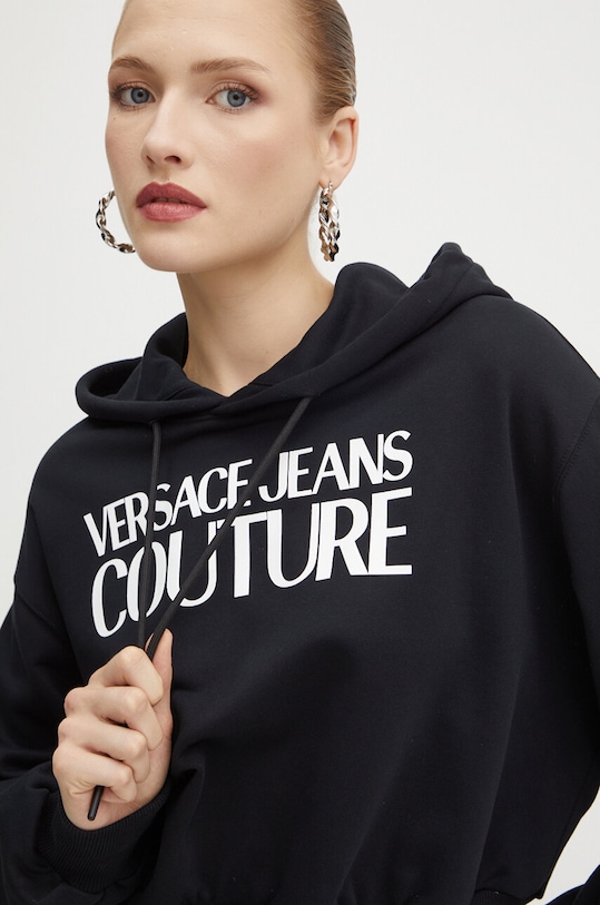 Pamučna dukserica Versace Jeans Couture crna 77HAIE08.CF00E