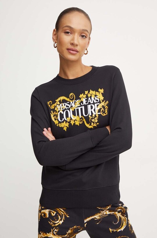 Versace Jeans Couture hanorac de bumbac print negru 77HAIE05.CF00E