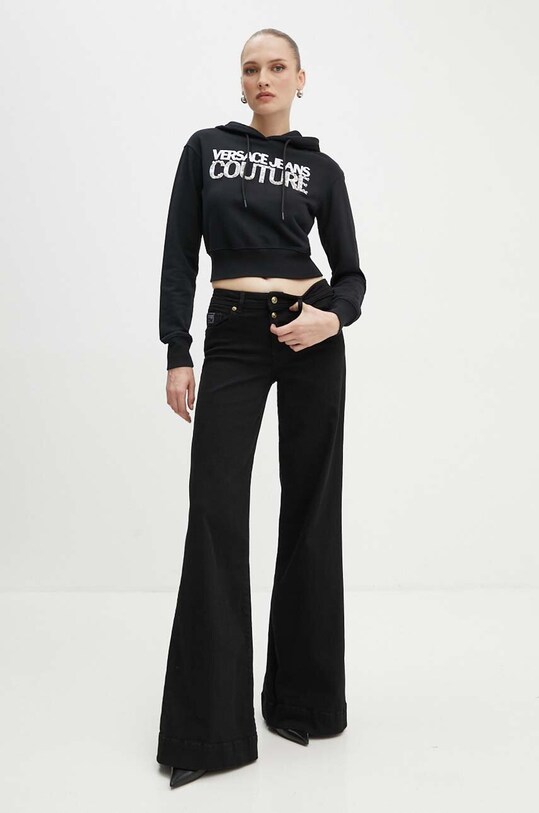 Versace Jeans Couture bluza bawełniana 77HAIE07.CF00E czarny AW24