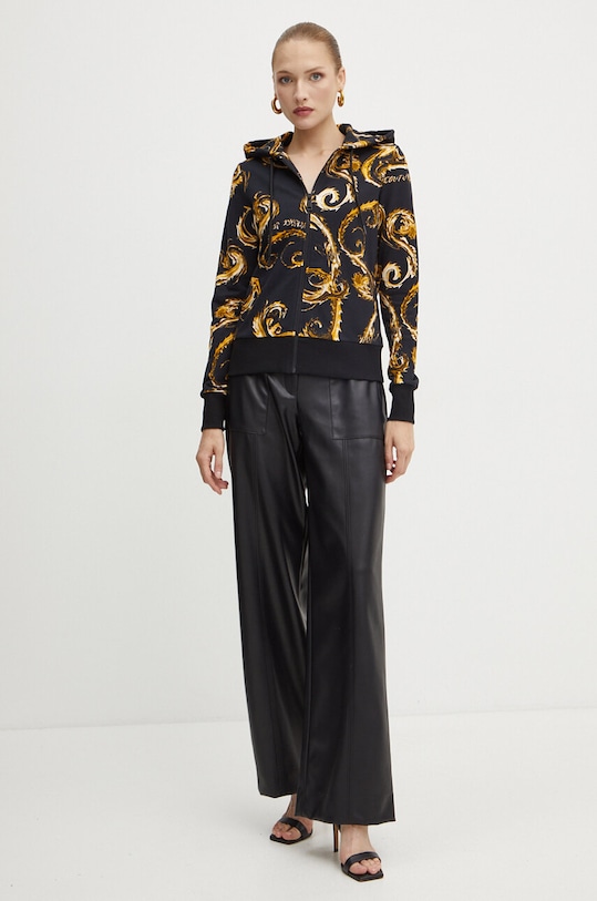 Bavlněná mikina Versace Jeans Couture 77HAI306.FS171 černá AW24