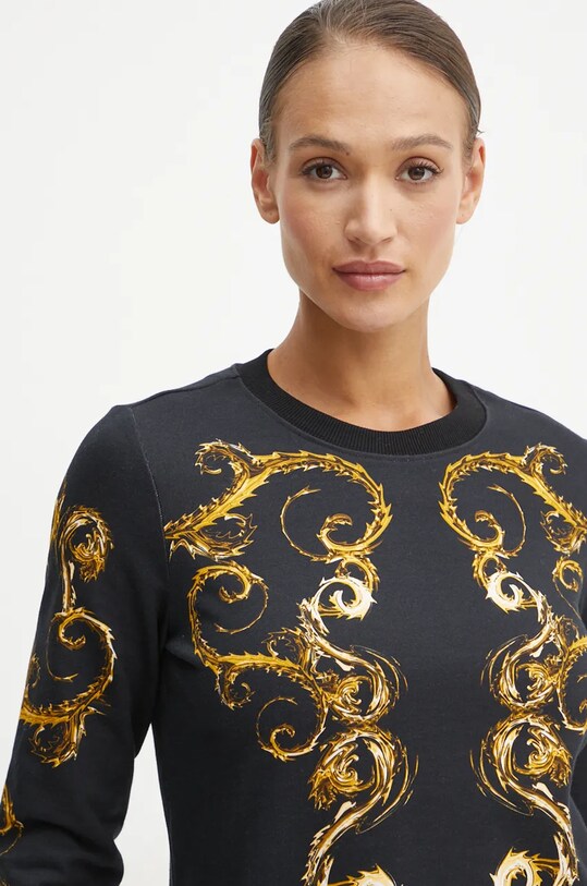 Бавовняна кофта Versace Jeans Couture чорний 77HAI3P9.FS178
