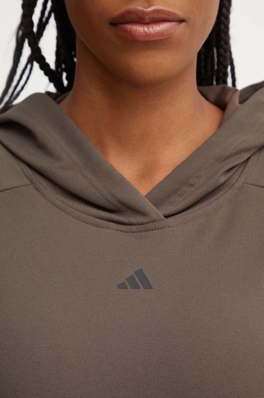 adidas Performance bluza treningowa Strength IW3190 brązowy