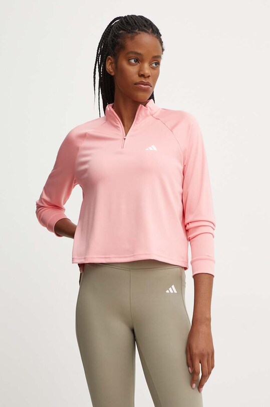 Tréninková mikina adidas Performance Train Essentials bez kapuce růžová IX1020