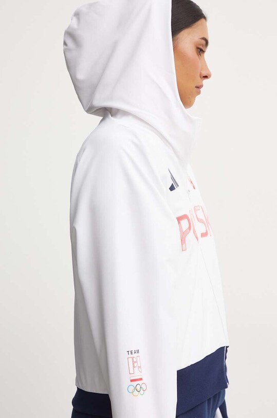 Φούτερ προπόνησης adidas Performance Polska εμπριμέ λευκό JF6671