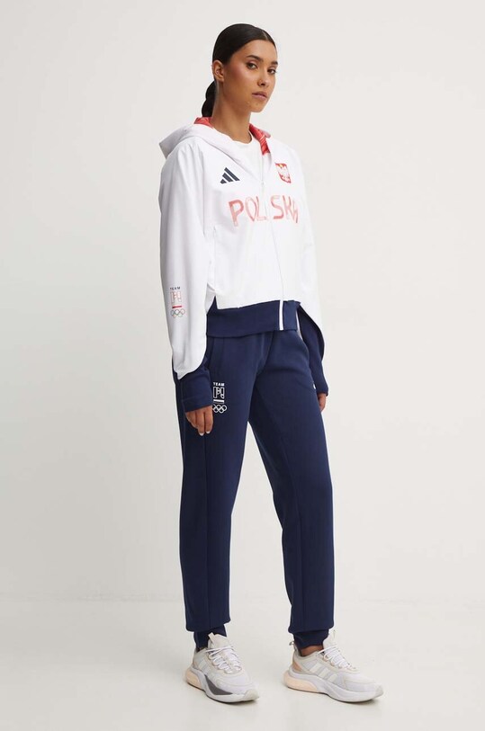 Φούτερ προπόνησης adidas Performance Polska JF6671 λευκό AW24