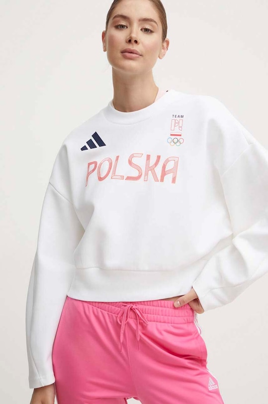 adidas Performance bluza dresowa Polska biały JF6707