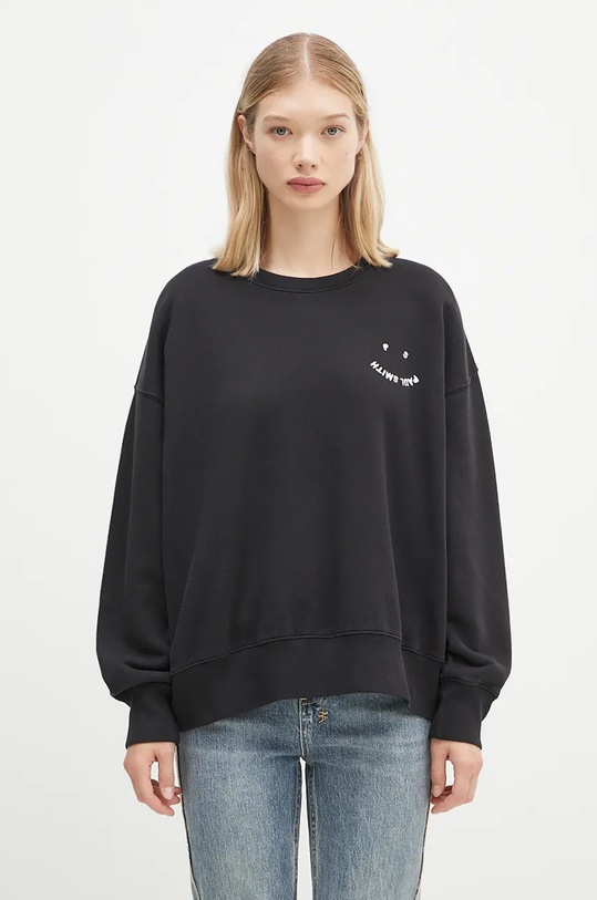 Bavlněná mikina PS Paul Smith bez kapuce černá W2R.185VE.N21169