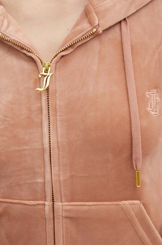 Βελούδινη μπλούζα Juicy Couture ROBERTSON GOLD JCAP176G.681 μπεζ