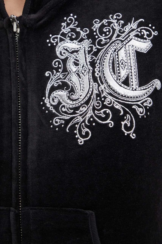 Juicy Couture bluza welurowa RENAISSANCE ROBYN HOODIE JCGAS224001.101 czarny
