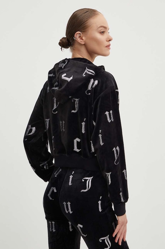 Odzież Juicy Couture bluza welurowa NALA AO DIAMANTE JCMAS224251.101 czarny