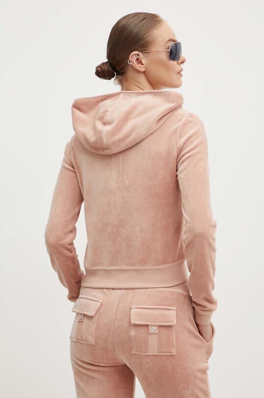 Одежда Кофта из велюра Juicy Couture HERITAGE ROBYN HOODIE JCSEBJ007.678 бежевый