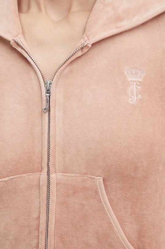 Кофта из велюра Juicy Couture HERITAGE ROBYN HOODIE JCSEBJ007.678 бежевый