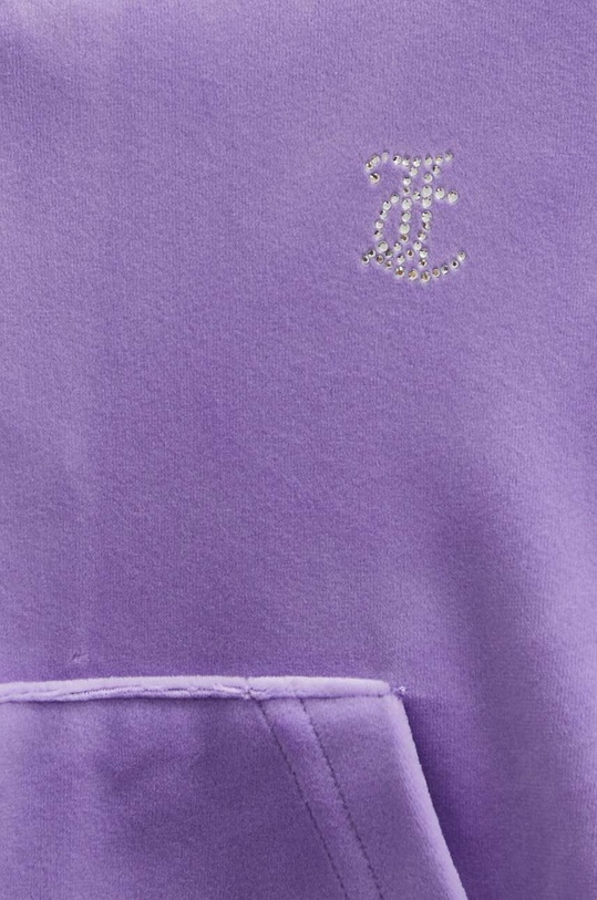 Juicy Couture bluza welurowa MADISON HOODIE JCWA122001.359 fioletowy