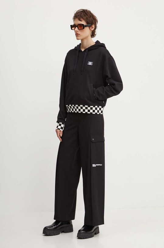 Vans hanorac de bumbac VN000GJ2BLK1 negru AW24