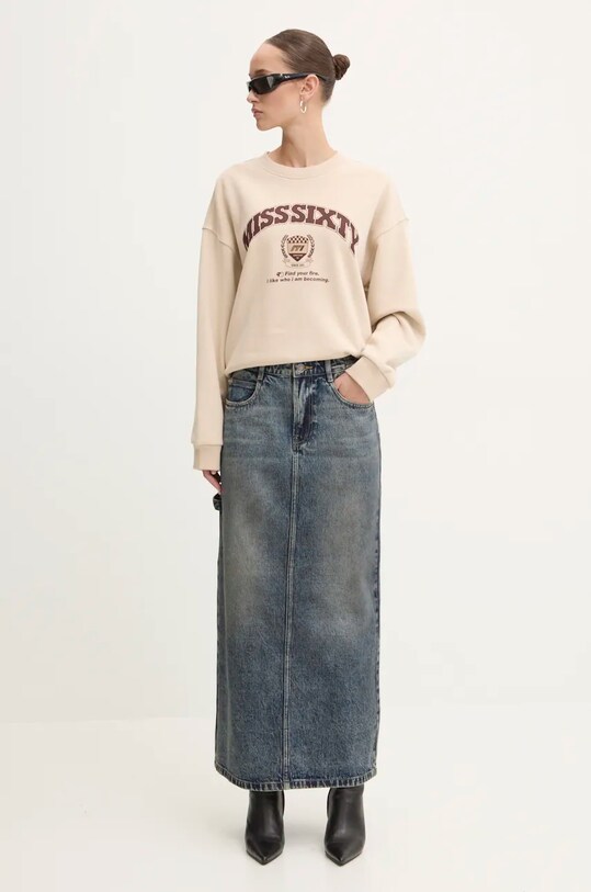 Miss Sixty hanorac de bumbac 6L3TJ5420000 bej AW24