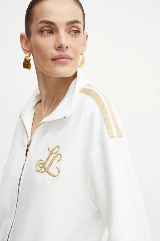 Mikina Luisa Spagnoli LABIALE bez kapuce bílá 541453