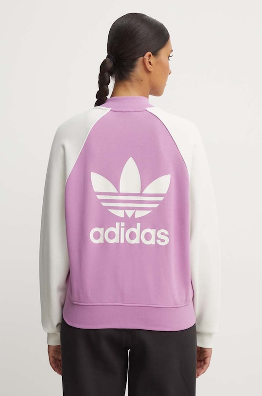 Mikina adidas Originals bez kapuce fialová IZ2833