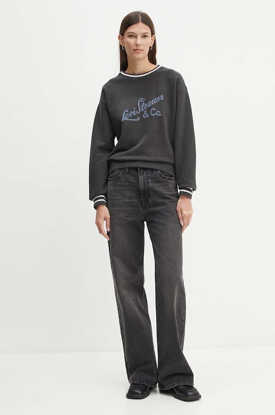 Levi's bluza bawełniana 0002L szary AW24