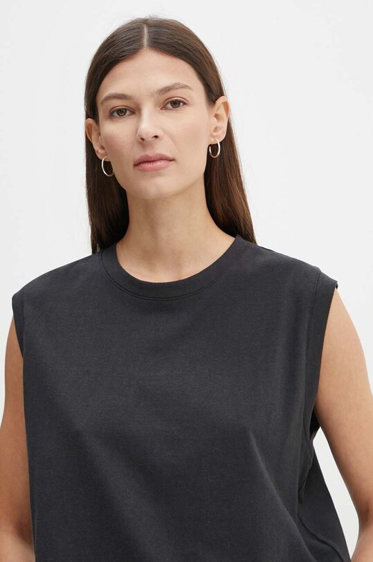 Levi's top bawełniany czarny A8794