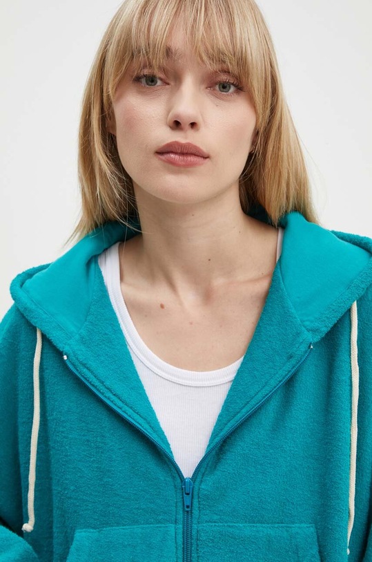 Bavlněná mikina American Vintage zelená BOBY03FH24