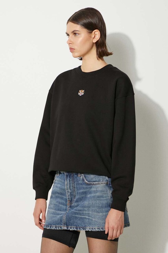 Kenzo bluza bawełniana Lucky Tiger Regular Sweatshirt czarny FE52SW1484MF.99J