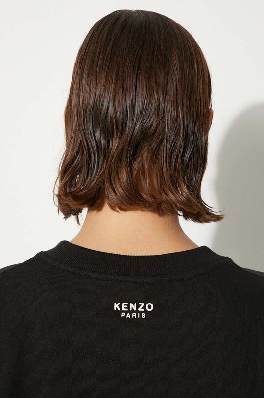 Kenzo bluza bawełniana Lucky Tiger Regular Sweatshirt FE52SW1484MF.99J czarny