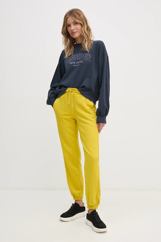 Pepe Jeans hanorac de bumbac FIORELINA PL581464 bleumarin AW24