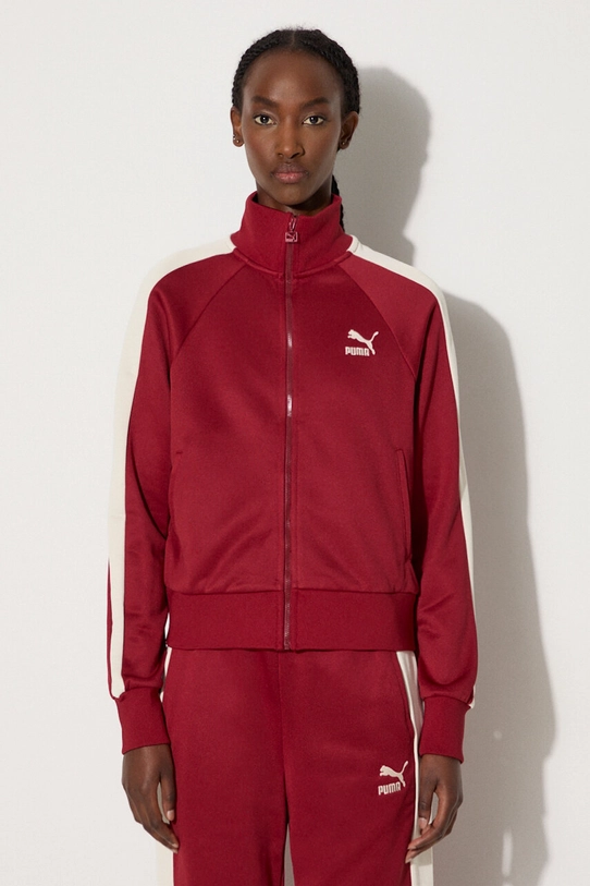 Puma felpa Iconic T7 Track Jacket stampa all-over rosso 627994