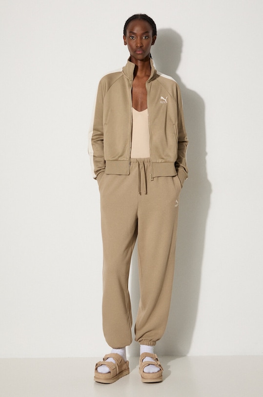 Puma sweatshirt Iconic T7 Track Jacket 627994 green AW24