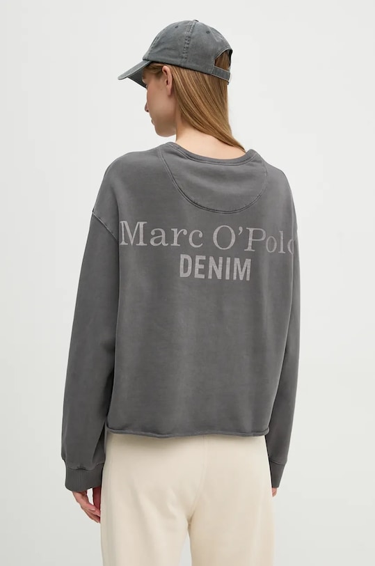 Bavlněná mikina Marc O'Polo DENIM bez kapuce šedá 5000005237