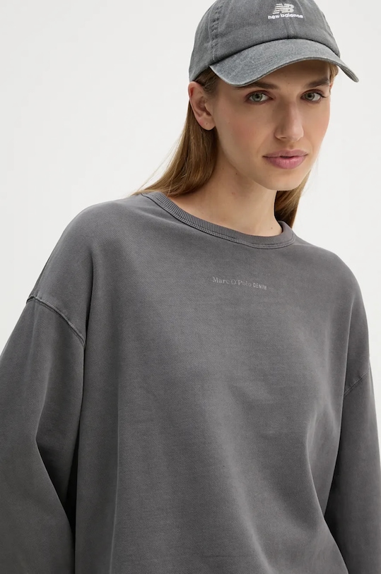 Bavlněná mikina Marc O'Polo DENIM šedá 5000005237